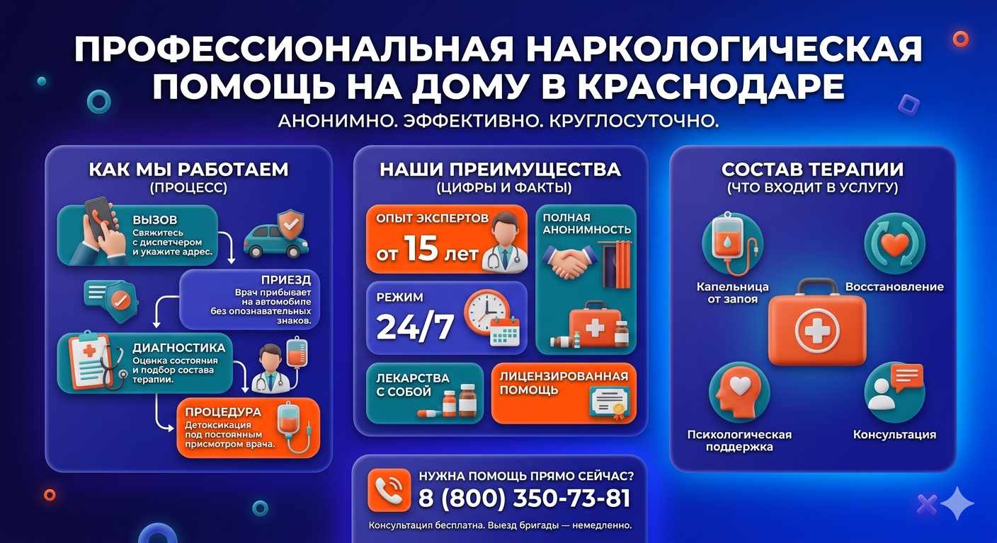 Инфографика о принципах лечения алкоголизма на дому в Печорах: этапы вызова нарколога, преимущества анонимной детоксикации и состав медицинской помощи.